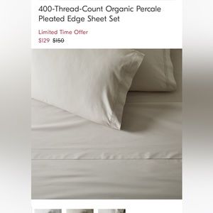 West Elm organic Queen sheet set